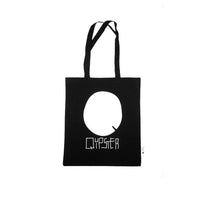 Quipster Character Princess on black unisex Cotton Bag back Logo