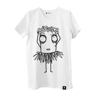 Quipster Character Hula on white unisex T-Shirt