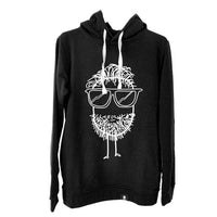 Quipster Character Beard on black unisex Hoodie
