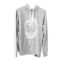 Quipster Character Beard on grey unisex Hoodie