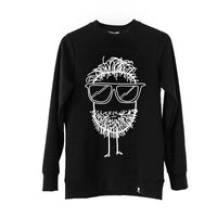 Quipster Character Beard on black unisex Sweatshirt