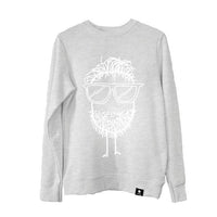 Quipster Character Beard on grey unisex Sweatshirt