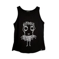 Quipster Character Hula on black unisex Tank Top