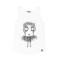 Quipster Character Hula on white unisex Tank Top