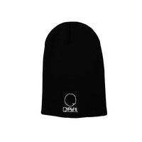 Quipster Character Nerd on black unisex Beanie back Logo