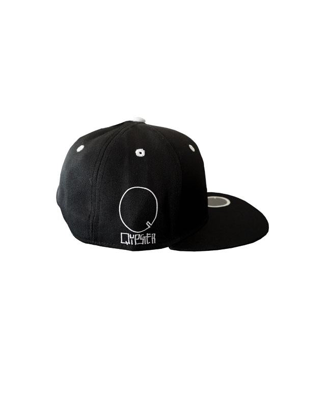 Quipster Character Nerd on black unisex Cap side