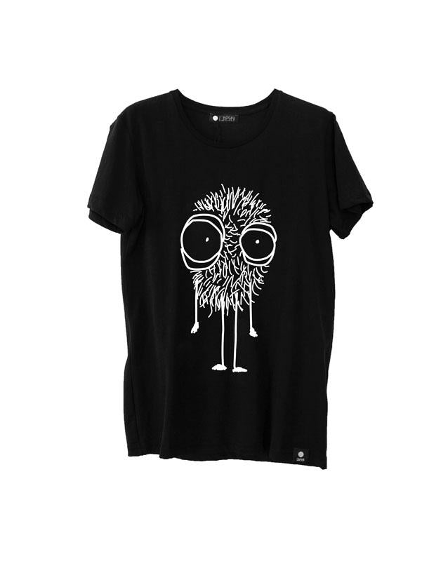 Quipster Character Fluffy on black unisex T-Shirt