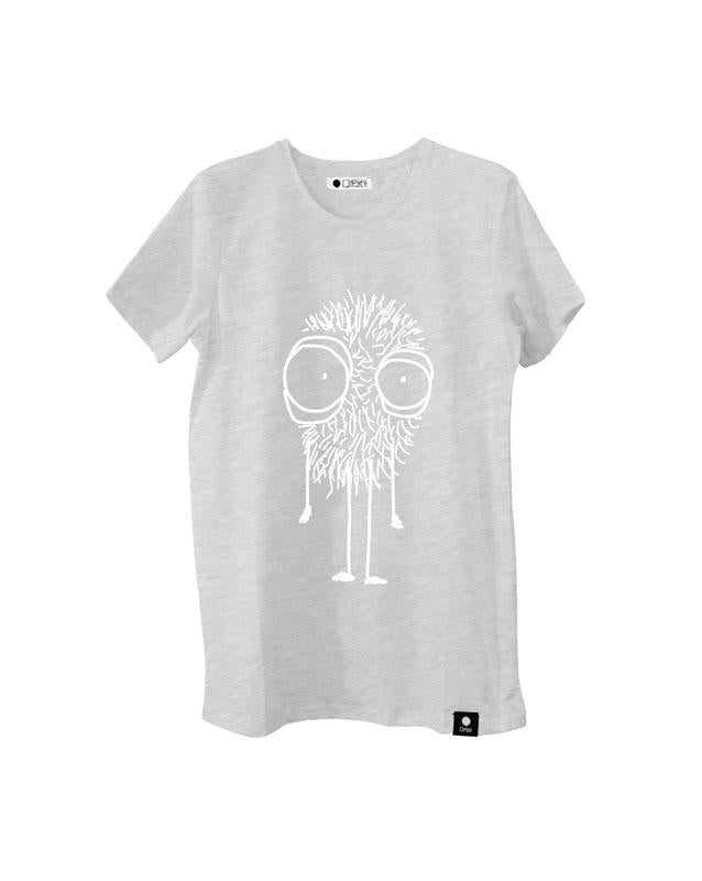 Quipster Character Fluffy on grey unisex T-Shirt
