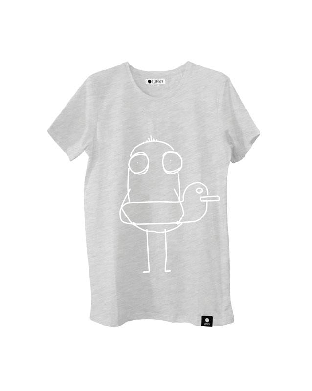 Quipster Character Lifeguard on grey unisex T-Shirt