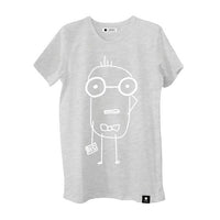 Quipster Character Nerd on grey unisex T-Shirt