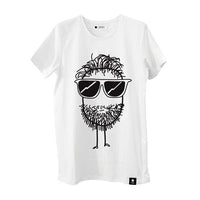 Quipster Character Beard on white unisex T-Shirt