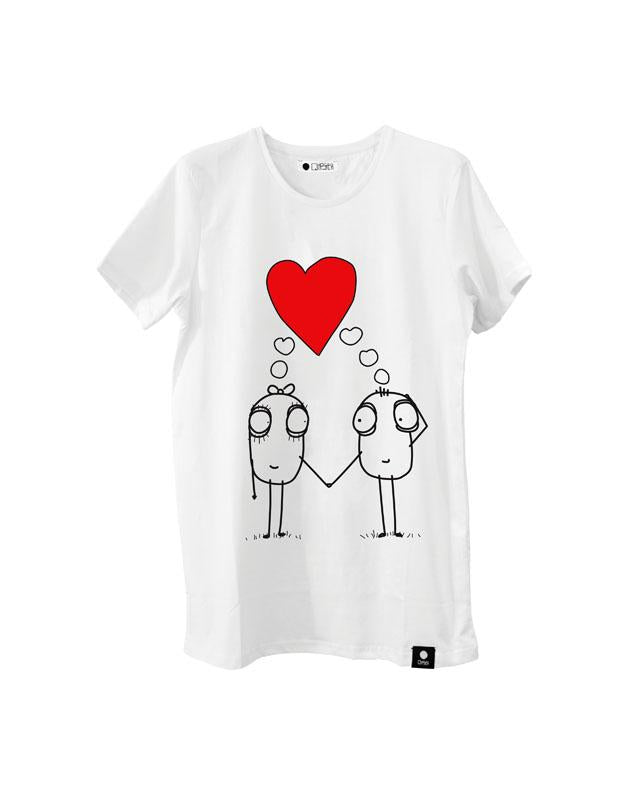 Quipster Character Love on white unisex T-Shirt