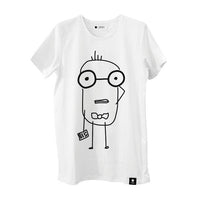 Quipster Character Nerd on white unisex T-Shirt