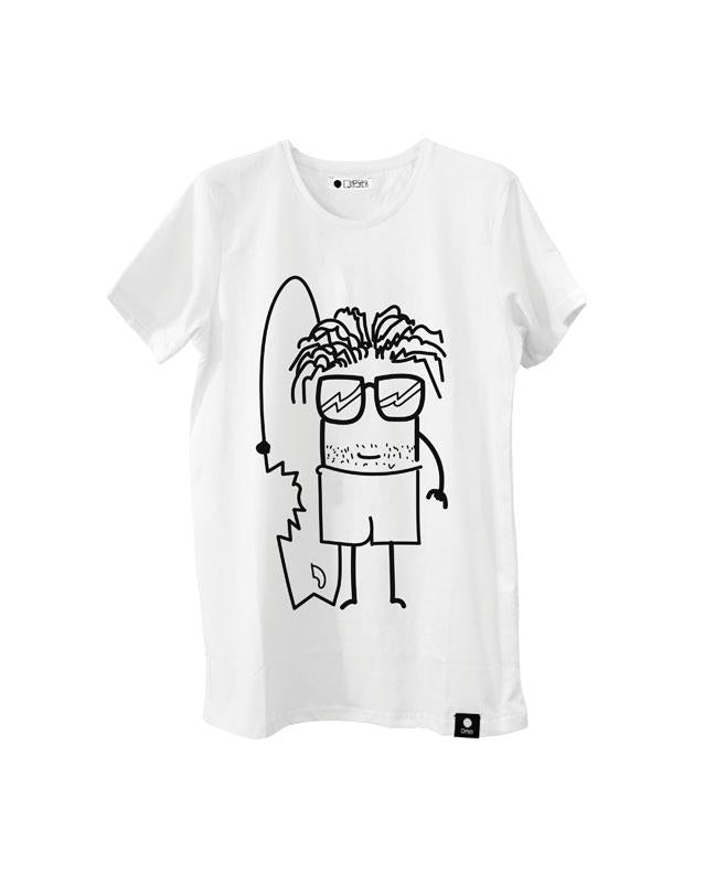 Quipster Fin T-Shirt weiß