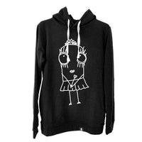 Quipster Character Princess on black unisex Hoodie