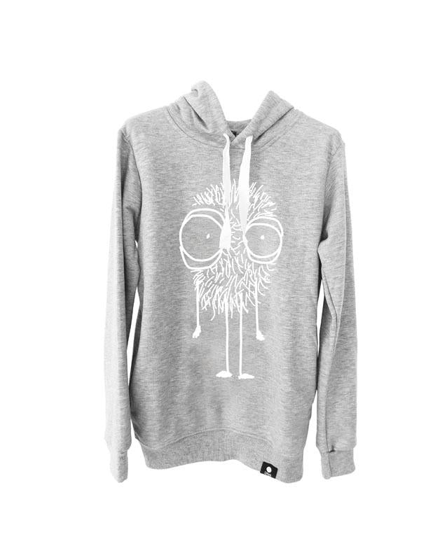 Quipster Character Fluffy on grey unisex Hoodie