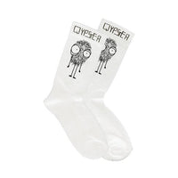Quipster Character Fluffy on white unisex Socks