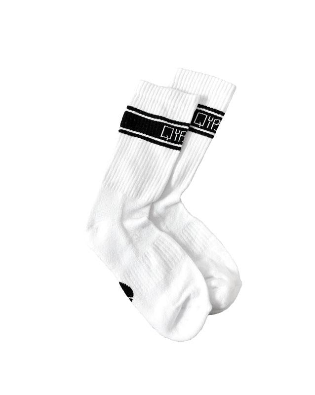 Quipster Logo on white unisex Socks