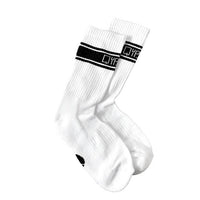 Quipster Logo on white unisex Socks