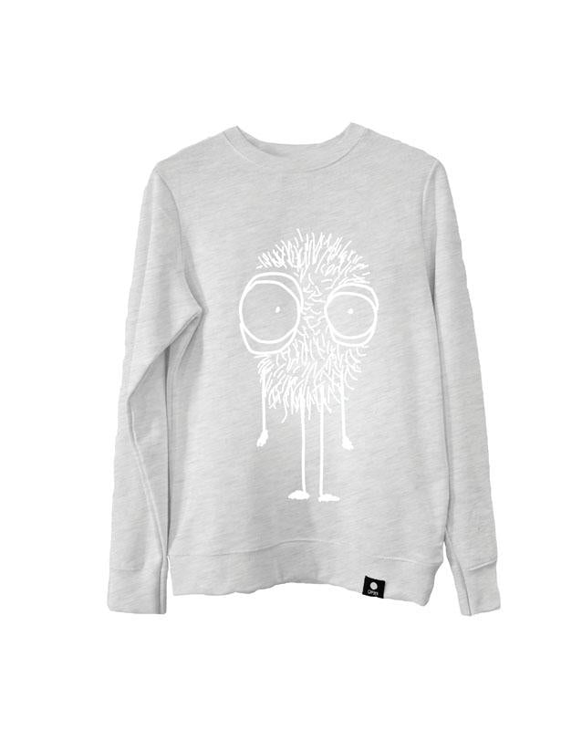 Quipster Character Fluffy on grey unisex Sweatshirt
