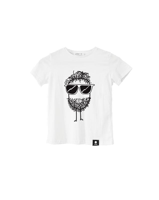 Quipster Character Beard on white unisex Kids T-Shirt
